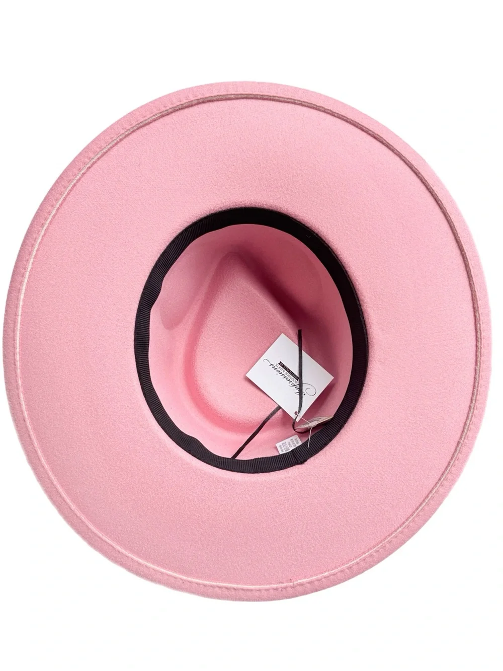Pink Rhinestone Boutique Style Fedora Wide Brim Hat